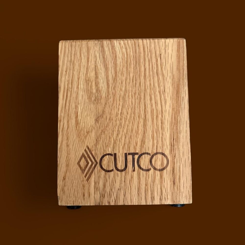 CUTCO Wooden Accessory Kitchen Tool Utensil Holder Organizer Pen Caddy Wood USA